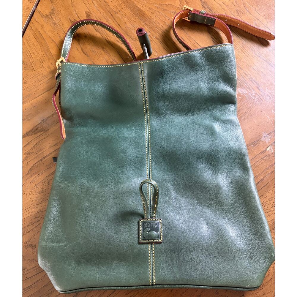 Dooney & Bourke Florentine Medium Toggle Crossbody Bag Ivy Green Leather Purse - Picture 5 of 16
